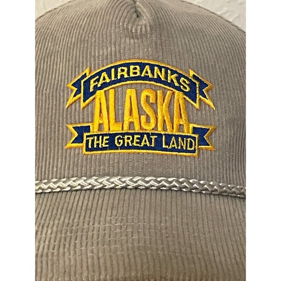 Vintage Corduroy Fairbanks Alaska The Great Land Snapback Baseball Hat Cap Patch - Picture 3 of 10